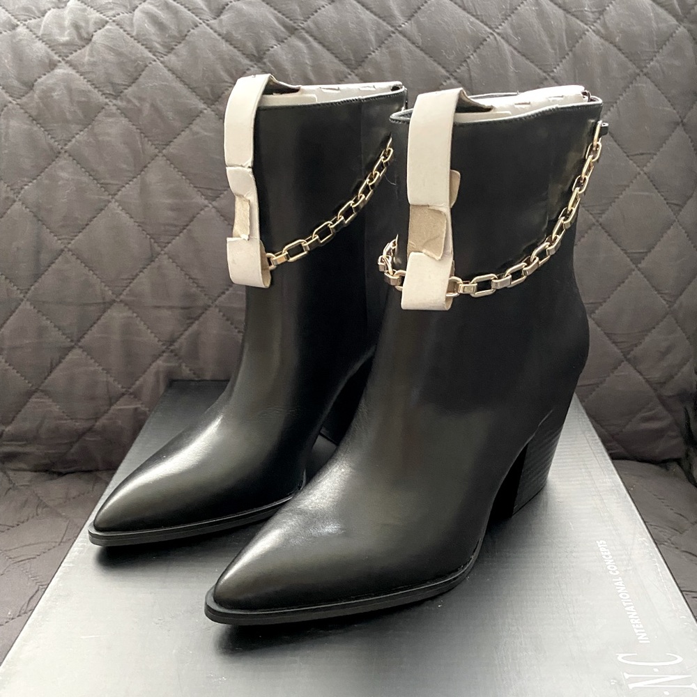 INC International Concepts Saphiral Black LE ankle boots